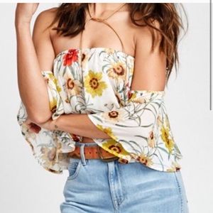Floral off the shoulder top
